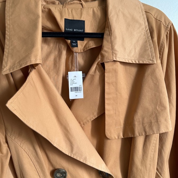Lane Bryant Camel Tan Short Trench Coat - Picture 8 of 13